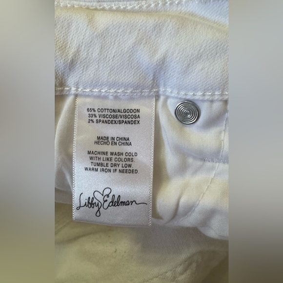 Libby Edelman White/Blk Sequin Skinny Jean side 8 - Picture 2 of 5